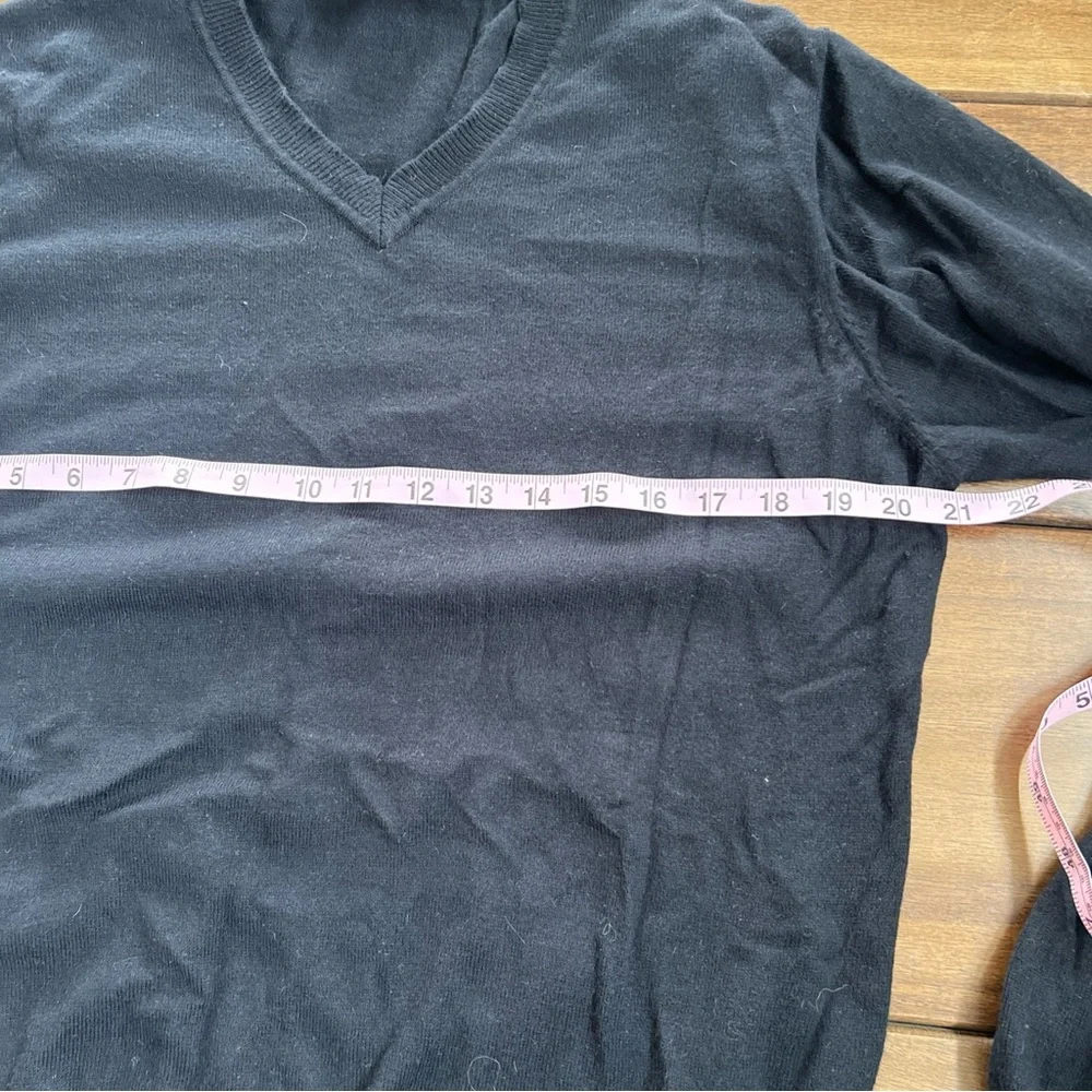 Pronto Uomo Black Cotten Cashmere V-Neck‎ Sweater